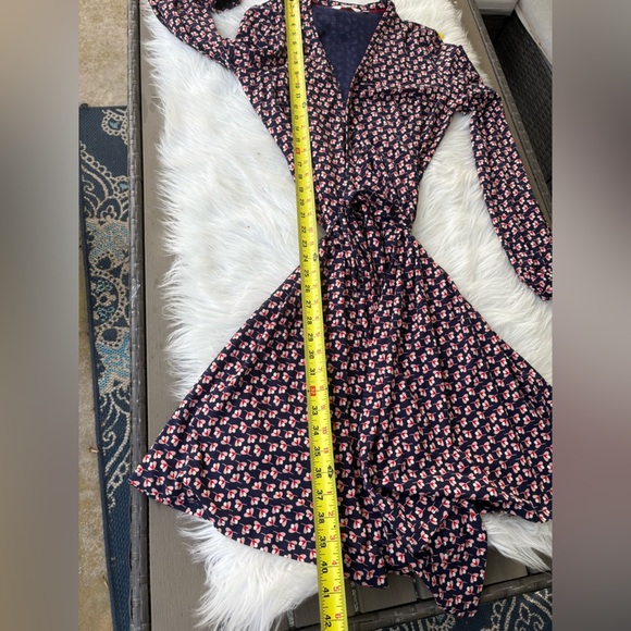 Boden | Hannah Dress in Navy & Burnt Amber - Picture 9 of 9